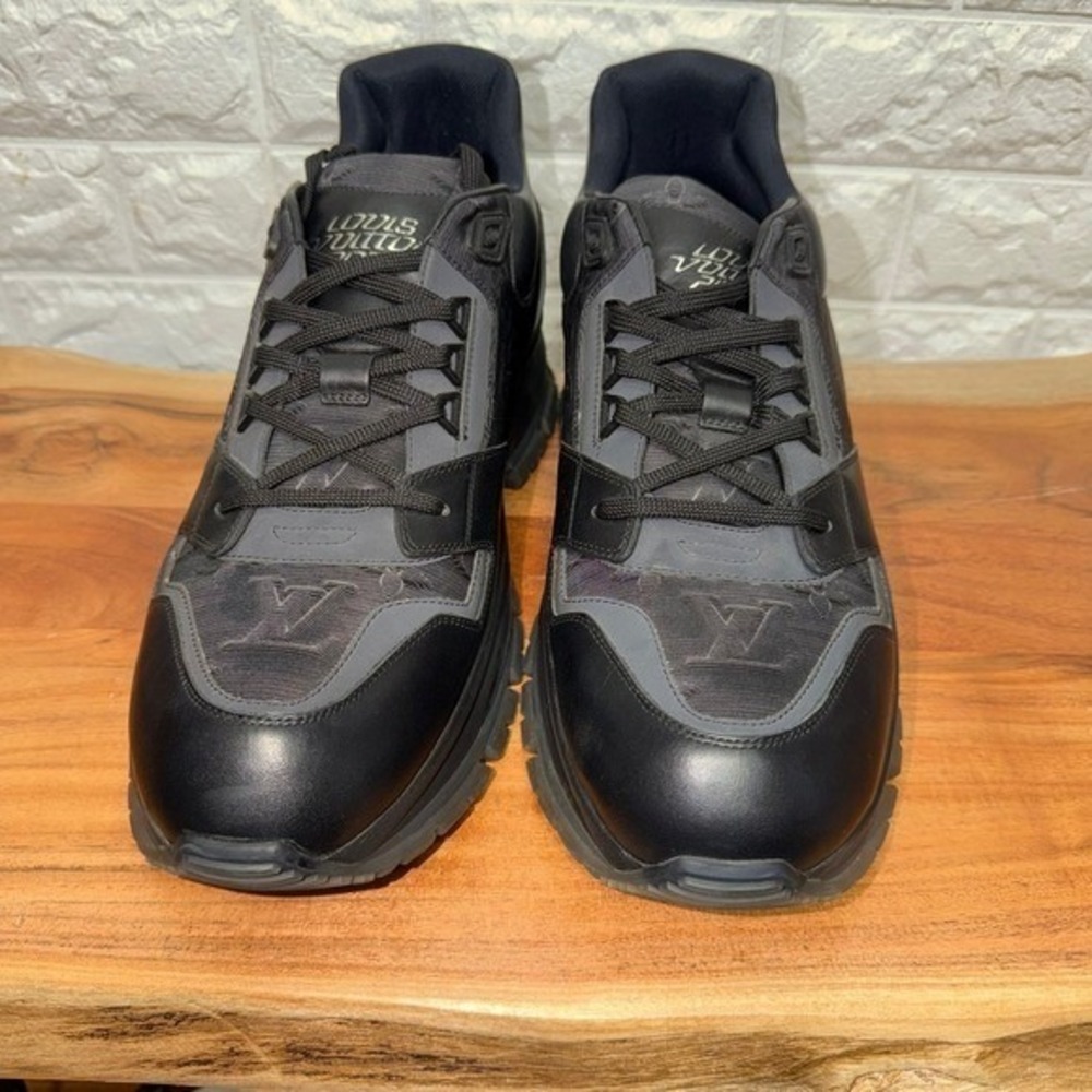 Louis Vuitton LV Trainer Black Monogram Hiking Sneakers Men Size 12 Designer